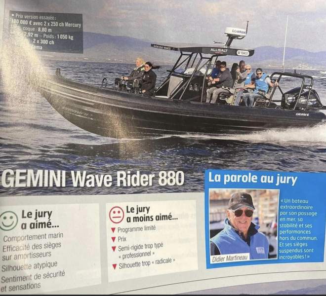 ELECTION MOTEUR BOAT DU MEILLEUR SEMI RIGIDE DE L'ANNEE